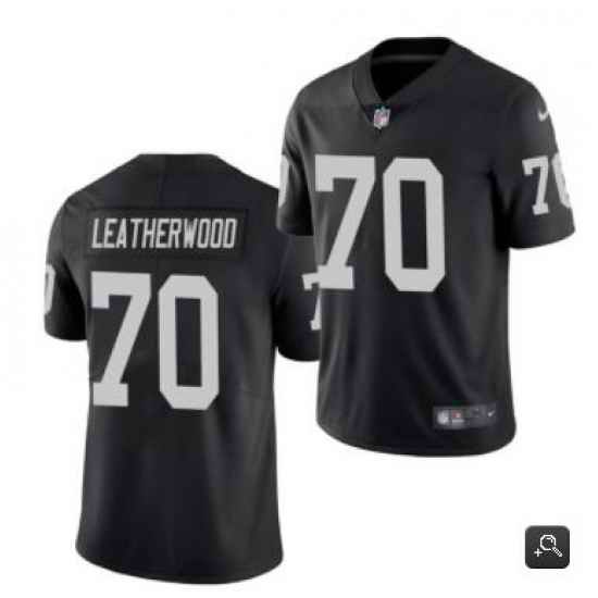Men Las Vegas Raiders #70 Alex Leatherwood 2021 NFL Draft Black Vapor Untouchable Limited Stitched Jersey